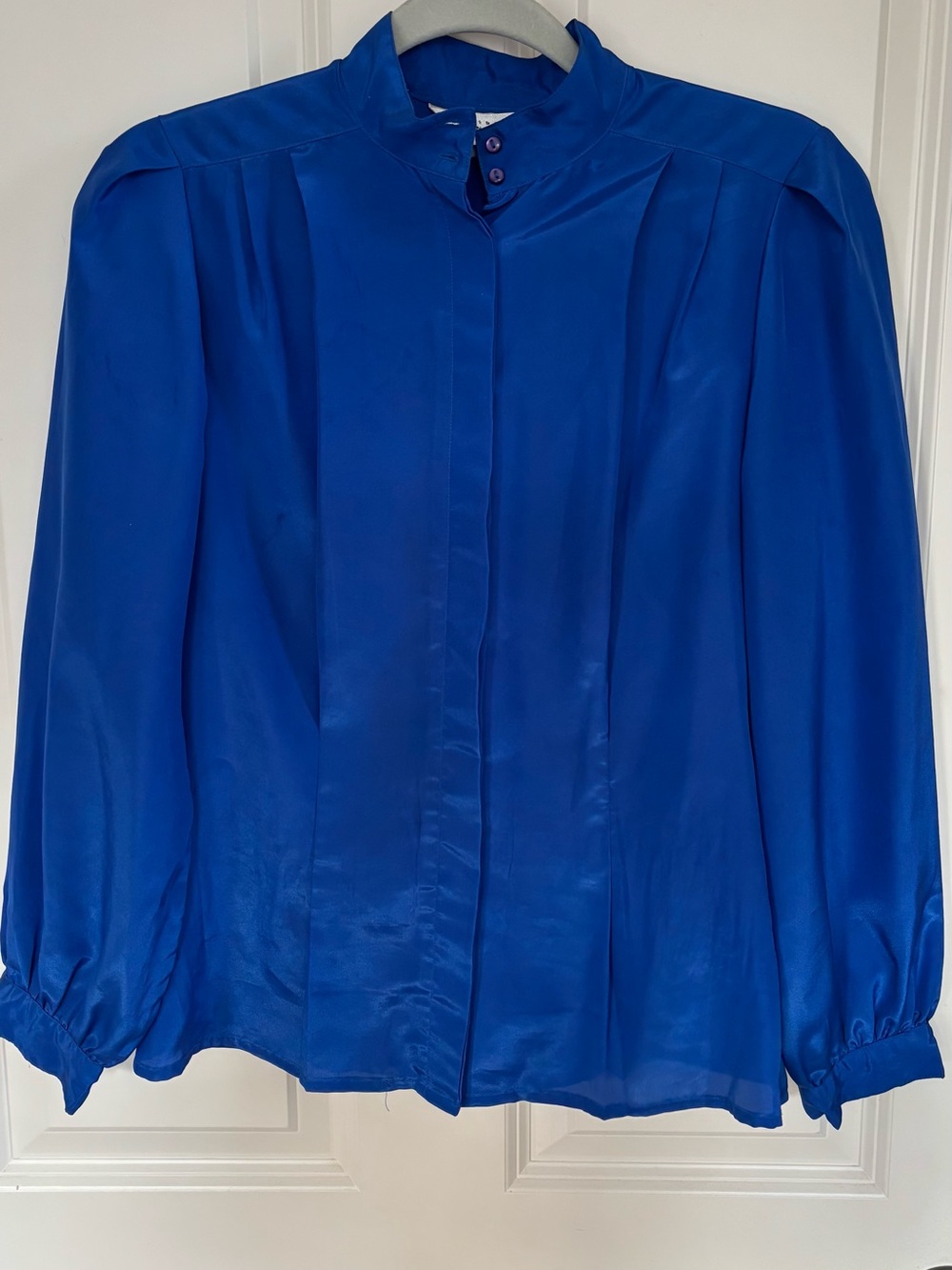 Elegant Women’s Royal Blue Long Sleeve Blouse